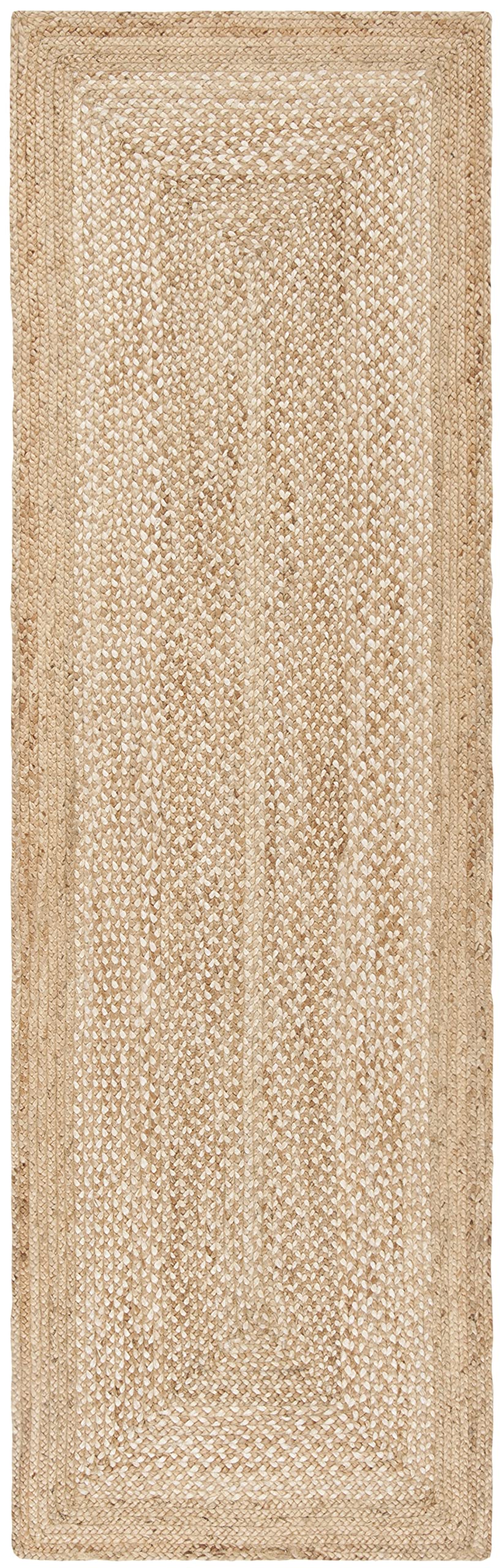 SAFAVIEH Natural Fiber Collection Runner Rug - 2'6" x 10', Natural & Ivory, Handmade Farmhouse Boho Coastal Rustic Jute, Ideal for High Traffic Areas in Living Room, Bedroom (NF885B)