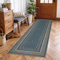 2x6 Runner Rug for Hallway Modern Solid Washable Kitchen Rugs Non Slip Outdoor Patio Runner Rugs Indoor Outdoor Easy Jute Rug Neutral Easy Jute Runners for Porch Entryway Living Room Bedroom, Natural