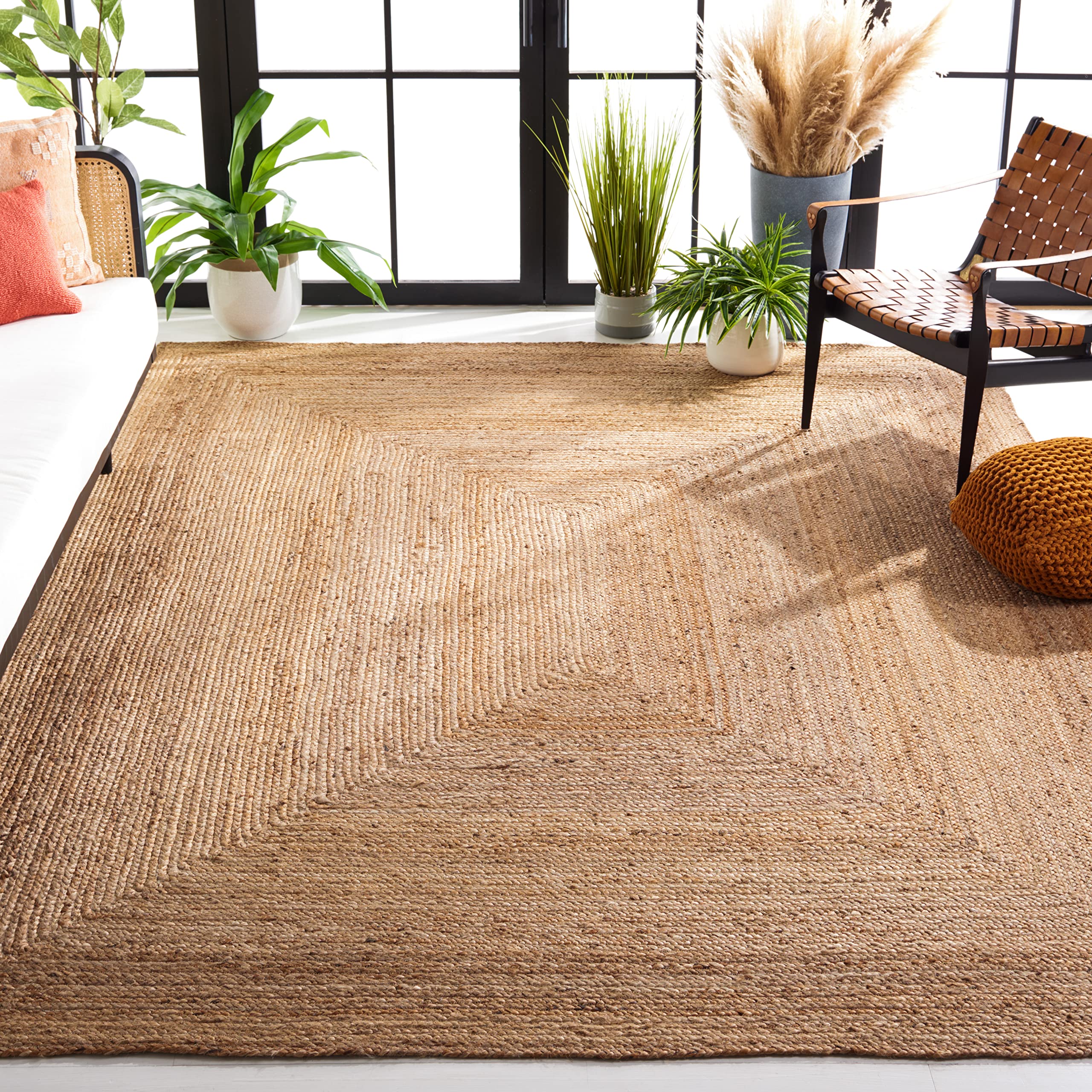 SAFAVIEH Cape Cod Collection Runner Rug - 2'3" x 8', Natural Brown, Handmade Braided Flat Weave Jute (CAP252A)