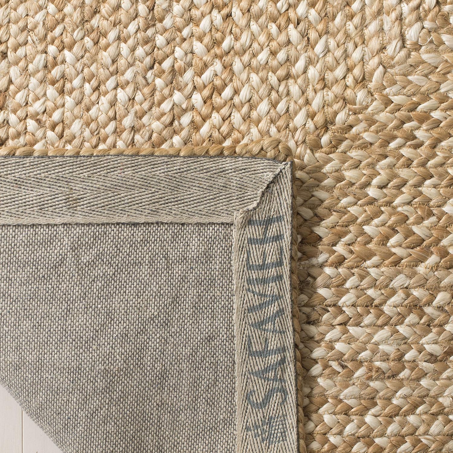 SAFAVIEH Natural Fiber Collection Runner Rug - 2'6" x 10', Natural & Ivory, Handmade Farmhouse Boho Coastal Rustic Jute, Ideal for High Traffic Areas in Living Room, Bedroom (NF885B)