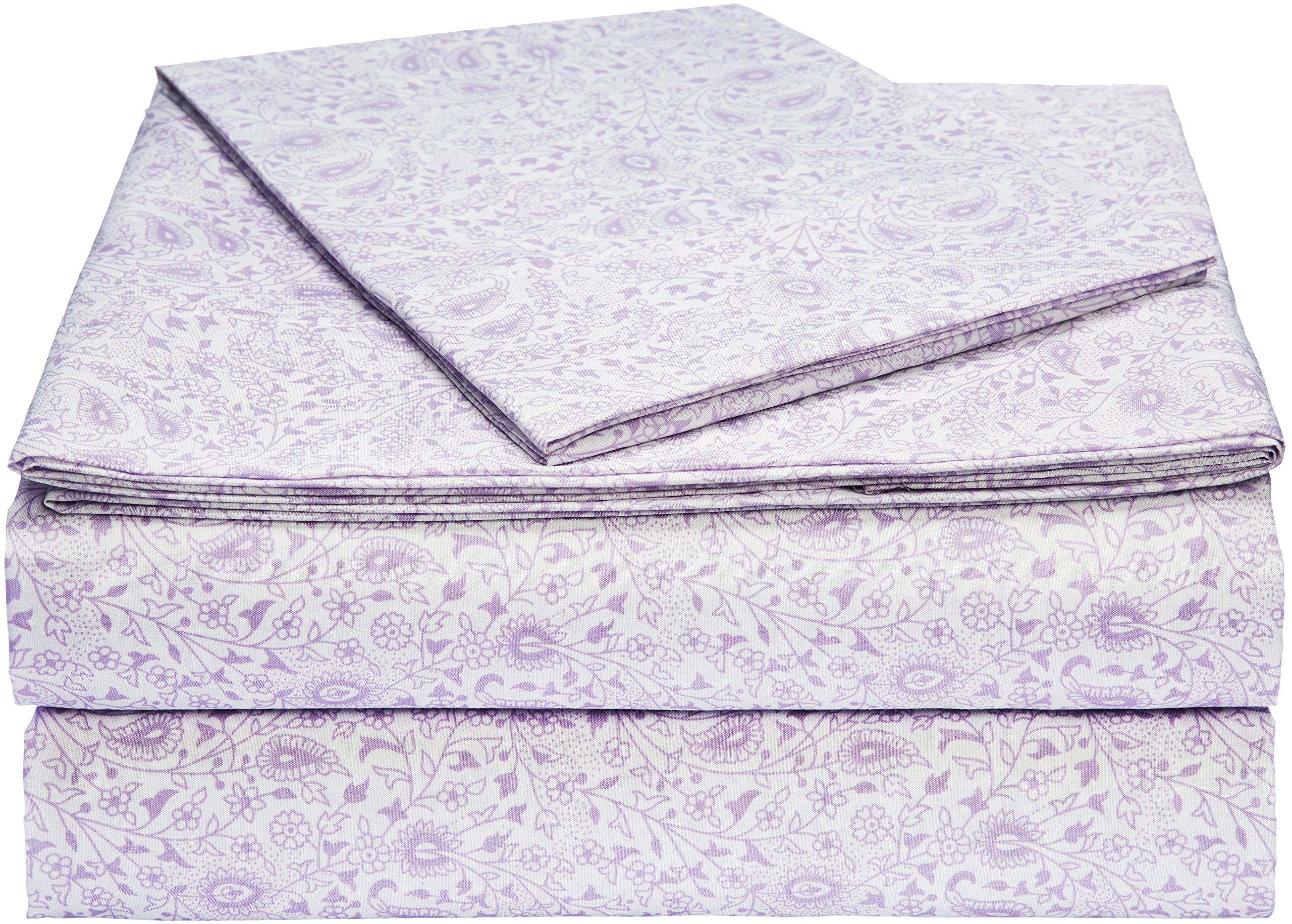Amazon Basics Breathable, Wrinkle Free Lightweight Microfiber 4-Piece Bed Sheet Set with 14-Inch Deep Pockets, Includes Comfortable Pillowcases, Queen, Peachy Coral, Solid