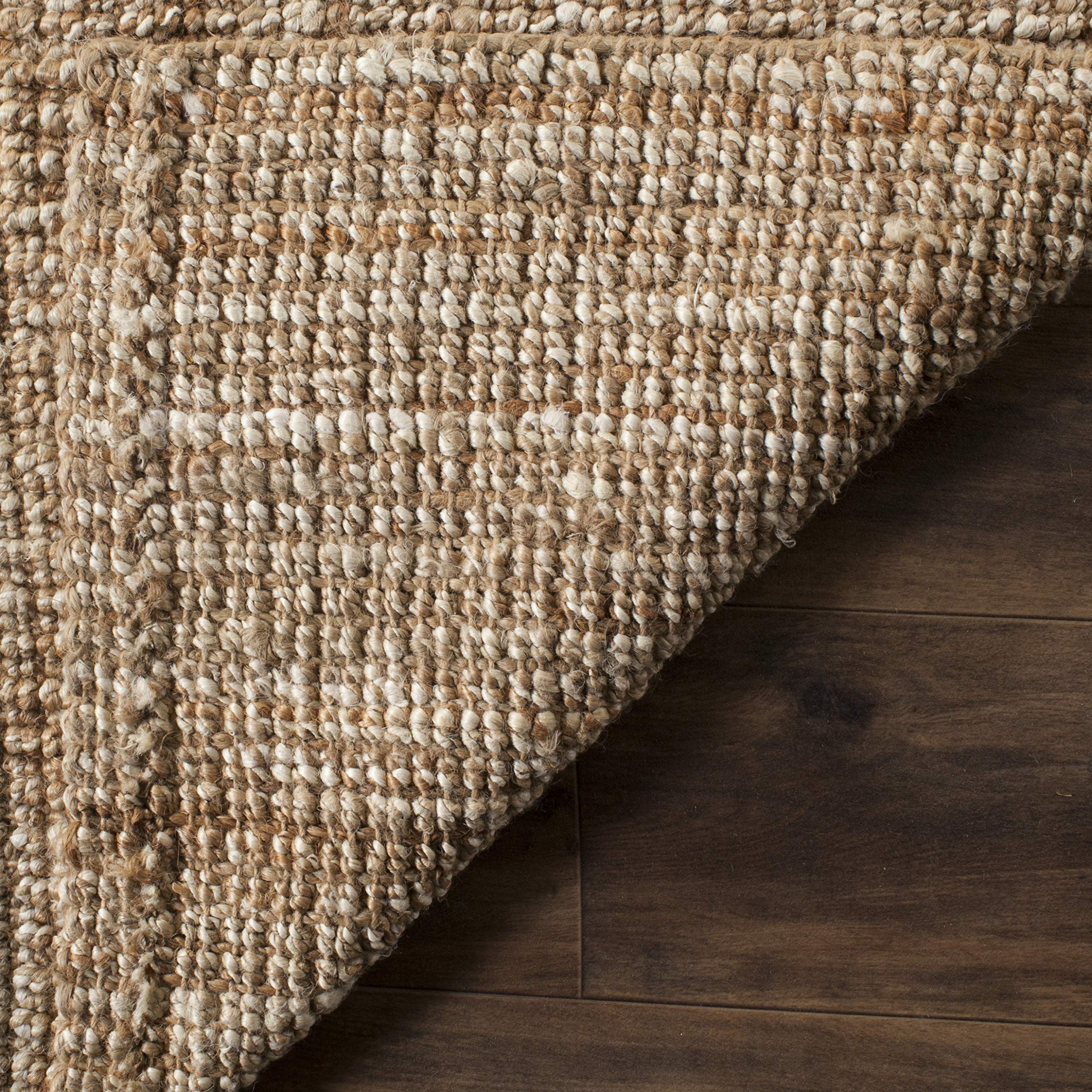 SAFAVIEH Natural Fiber Collection Runner Rug - 2'6" x 6', Natural Brown, Handmade Jute, Farmhouse Style, Chunky Textured Thick Pile (NF447A)