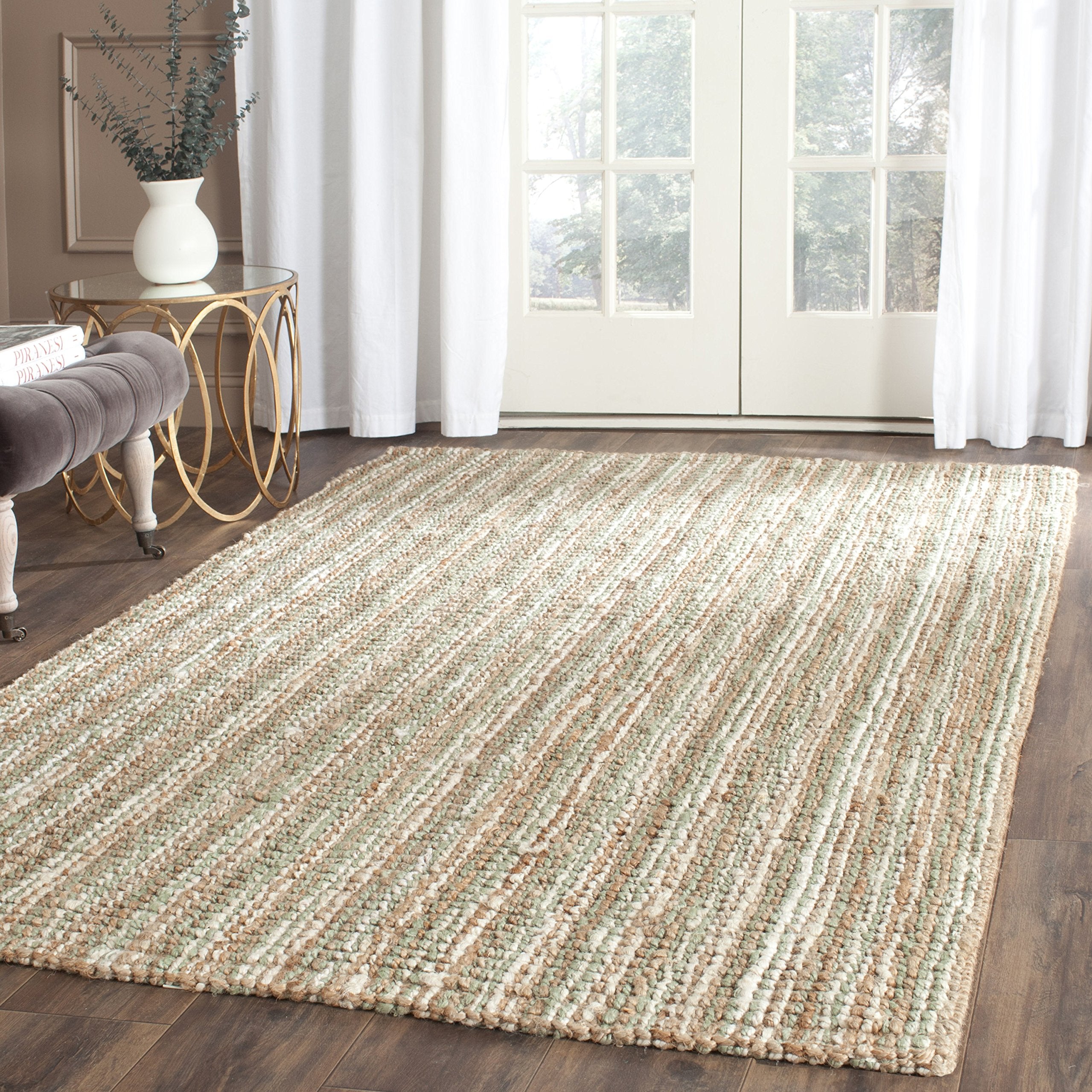 SAFAVIEH Natural Fiber Collection Runner Rug - 2'6" x 6', Natural Brown, Handmade Jute, Farmhouse Style, Chunky Textured Thick Pile (NF447A)