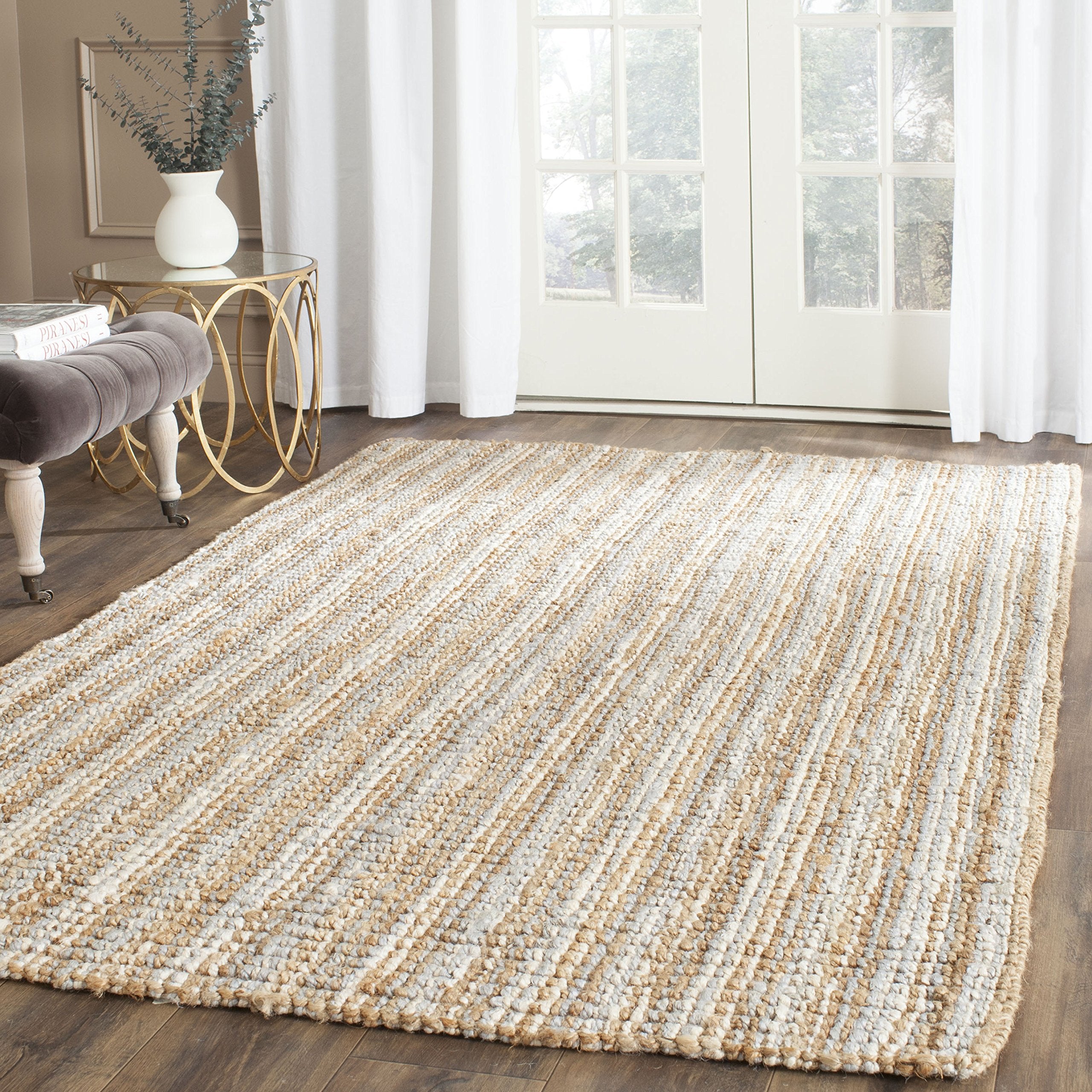 SAFAVIEH Natural Fiber Collection Runner Rug - 2'6" x 6', Natural Brown, Handmade Jute, Farmhouse Style, Chunky Textured Thick Pile (NF447A)