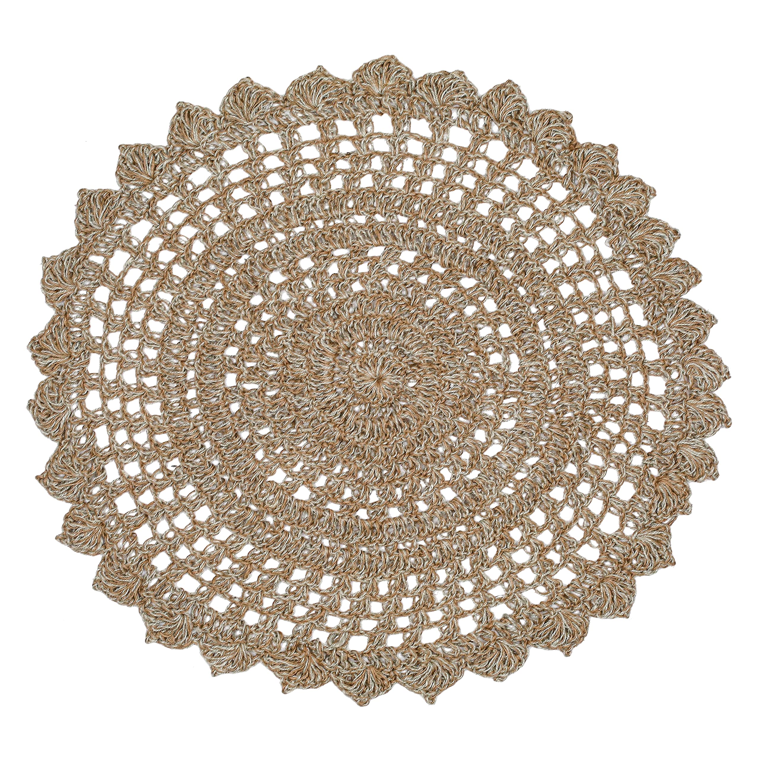 Jute Braided Runner Rug, Natural - 2x6 Feet, Farmhouse Hand Woven Coastal Runners for Hallways, Kitchen, Bedroom, Entry Door | Neutral Boho Beige Floor Carpet for Nursery, Balcony - 24x72 Inches